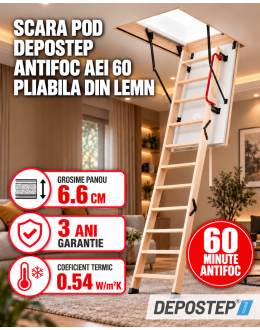 Scara pod antifoc DEPOSTEP AEI 60 rezistenta la foc 60 minute, 280H