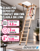 Scara pod DEPOSTEP COMPACT MINI CMN scurta, pliabila din lemn, H max 275-280 cm 
