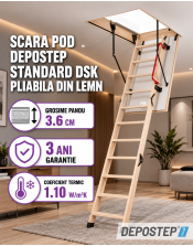 Scara pod DEPOSTEP STANDARD DSK pliabila din lemn
