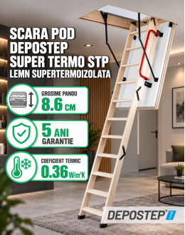 Scara pod DEPOSTEP SUPER TERMO STP lemn supertermoizolata