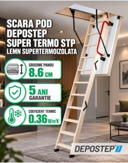 Scara pod DEPOSTEP SUPER TERMO STP lemn supertermoizolata