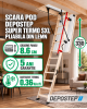 Scara pod DEPOSTEP SUPER TERMO SXL chepeng pod pliabil din lemn, maner telescopic, H max 330 cm