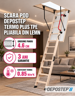 Scara pod din lemn DEPOSTEP TERMO PLUS TPE