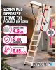 Scara pod DEPOSTEP TERMO TXL chepeng pod pliabil din lemn, maner telescopic, H max 330 cm
