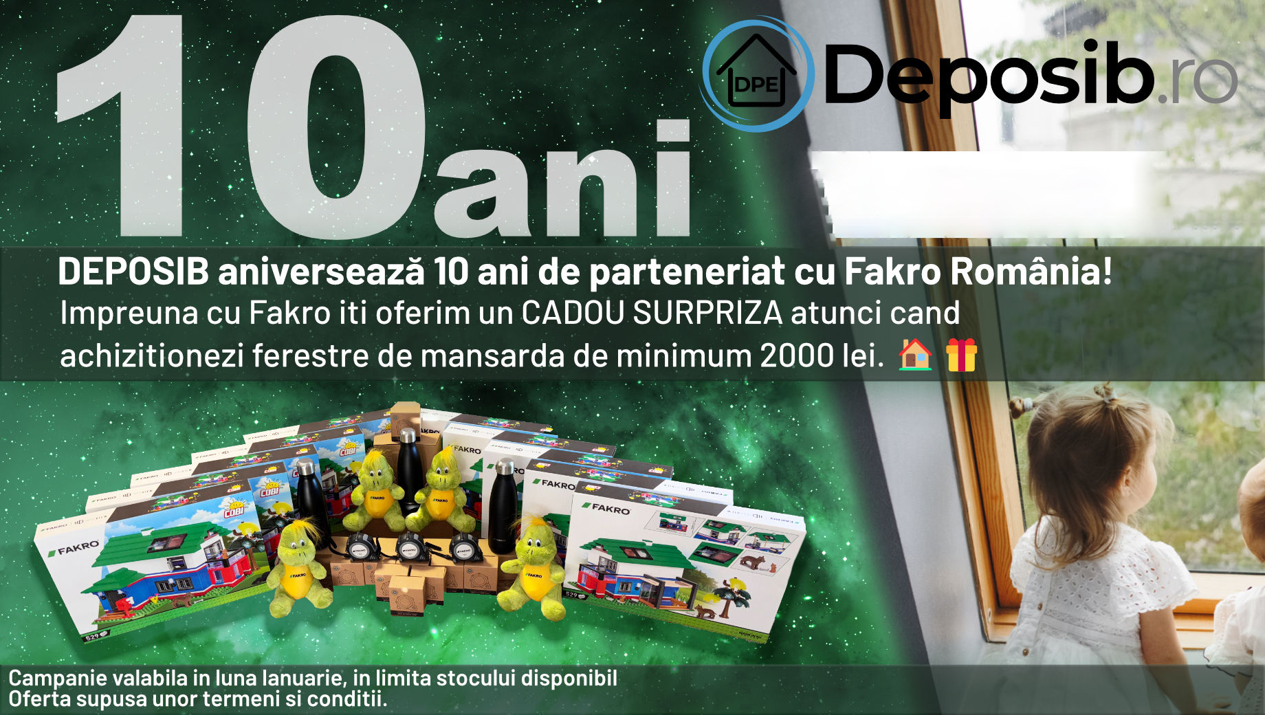 Deposib Aniverseaza 10 ani si ofera un cadou surpriza in parteneriat cu Fakro Romania