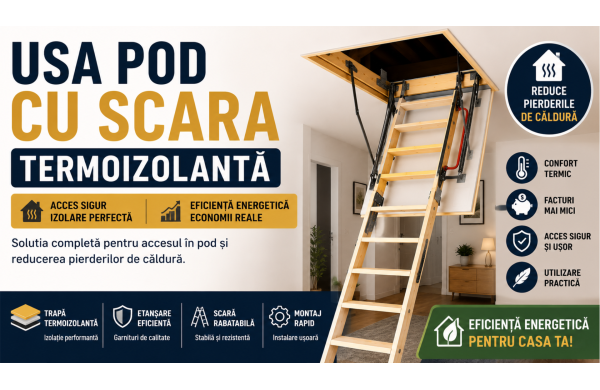 Usa pod cu scara termoizolanta - Eficienta energetica, economii reale