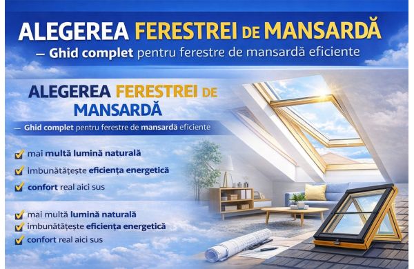 Ferestre de mansarda - Ghid complet in alegerea corecta a unei ferestre de mansarda