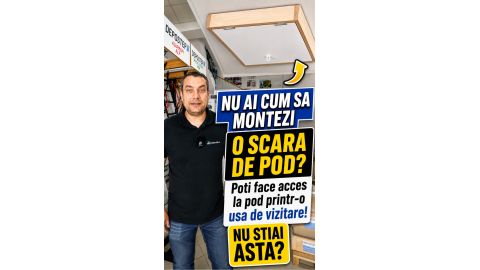 Nu ai cum sa montezi o scara de pod? Nu iti face griji, avem usi de vizitare tavan pe stoc!