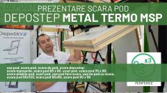 Scara mansarda DEPOSTEP TERMO METAL MSP – izolatie 0.36W/m²K si rezistenta 210kg | PREZENTARE PRODUS