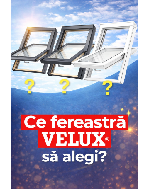 Fereastra mansarda VELUX GLU 0061, poliuretan, 3 sticle, maner sus