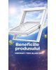 PRODUS RESIGILAT - Fereastra mansarda DEPOSKY TRIO PVC, 55x98, 3 sticle, maner jos