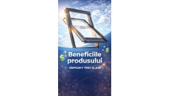 Fereastra mansarda cu geam triplu pentru eficienta energetica ridicata DEPOSKY TRIO GLASS