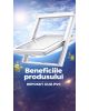 Fereastra mansarda DEPOSKY DUO PVC, 2 sticle, maner jos