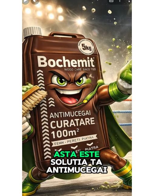 Solutie antimucegai si curatare lemn innegrit BOCHEMIT ANTIMUCEGAI 5KG