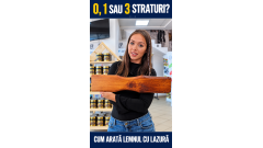 Cum arată lemnul după 0, 1 sau 3 straturi de lazură Estetik?