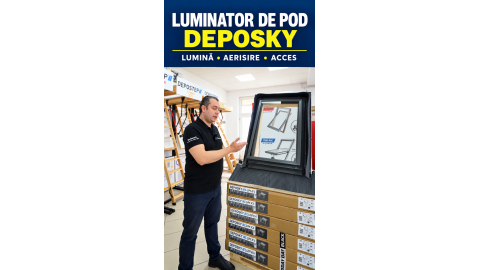 Luminator de pod DEPOSKY – lumină, aerisire și acces pe acoperiș