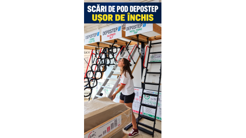 Scări de pod DEPOSTEP – demonstrație de închidere în showroom