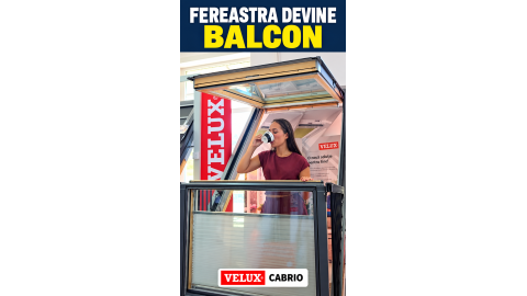 VELUX Cabrio – fereastra de mansardă care devine balcon