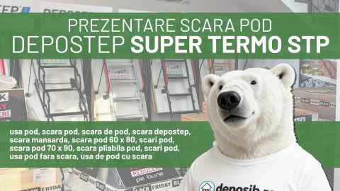Scara mansarda DEPOSTEP SUPER TERMO STP – izolatie 0.36W/m²K si etansare tripla | PREZENTARE PRODUS