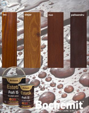 Lazura lemn BOCHEMIT ESTETIK PROFI 3L TEC, protectie avansata UV