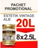 PACHET PROMO Lazura lemn ESTETIK VINTAGE ALB, 8x2.5L