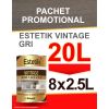 PACHET PROMO Lazura lemn ESTETIK VINTAGE GRI, 8x2.5L