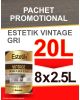 PACHET PROMO Lazura lemn ESTETIK VINTAGE GRI, 8x2.5L