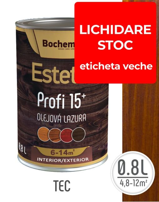 Lazura lemn BOCHEMIT ESTETIK PROFI 0.8L TEC, protectie avansata UV
