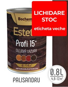 Lazura lemn BOCHEMIT ESTETIK PROFI 0.8L PALISANDRU, protectie avansata UV