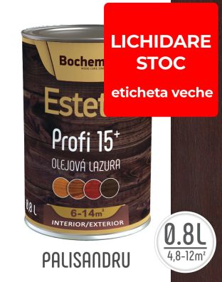Lazura lemn BOCHEMIT ESTETIK PROFI 0.8L PALISANDRU, protectie avansata UV