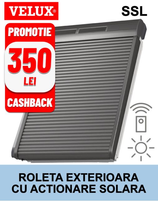 Roleta exterioara solara VELUX SSL, pentru fereastra mansarda