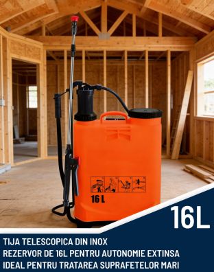 Pompa de stropit / Vermorel manual 16L, tija extensibila din inox