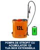 Pompa de stropit / Vermorel electric 12L cu acumulator, tija extensibila din inox
