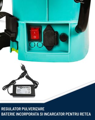 Pompa de stropit / Vermorel electric 16L cu acumulator, tija extensibila din inox