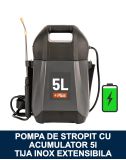 Pompa de stropit / Vermorel electric 5L cu acumulator, tija extensibila din inox