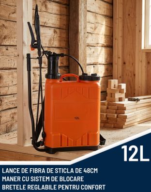 Pompa de stropit / Vermorel manual 12L, tija din fibra de sticla
