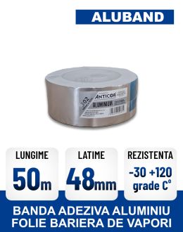 Banda autoadeziva din aluminiu folie bariera de vapori ALUBAND