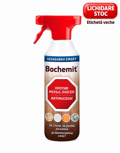 Lichidare Stoc Spray antimucegai si curatare lemn innegrit BOCHEMIT ANTIMUCEGAI 0.5L