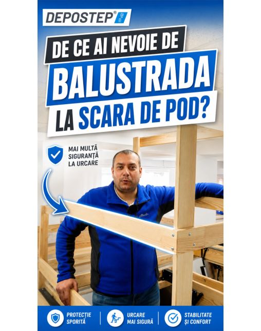 DEPOSTEP DSS -B  - Balustrada de protectie scara de pod universala