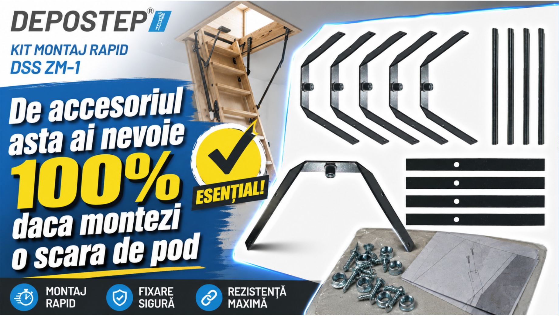 De accesoriul asta ai nevoie 100% daca montezi o scara de pod!