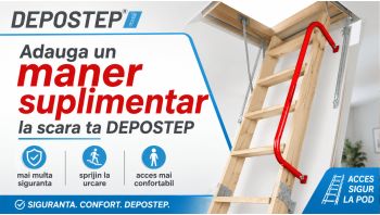 Maner suplimentar pentru scara de pod: de ce recomandam doua manere?