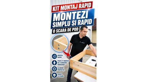 Kit montaj rapid DSS ZM-1 pentru scari de pod Depostep | Montaj usor