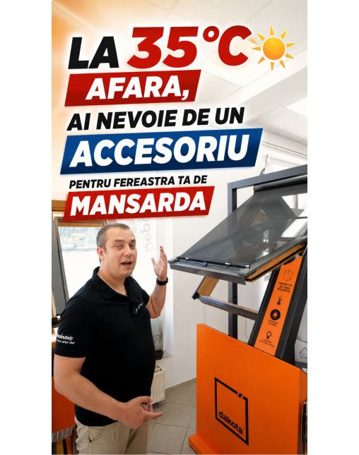 Rulou interior opac DEPOSKY DUA compatibil cu Dakea, Velux, Fakro, Optilight, Baudeman
