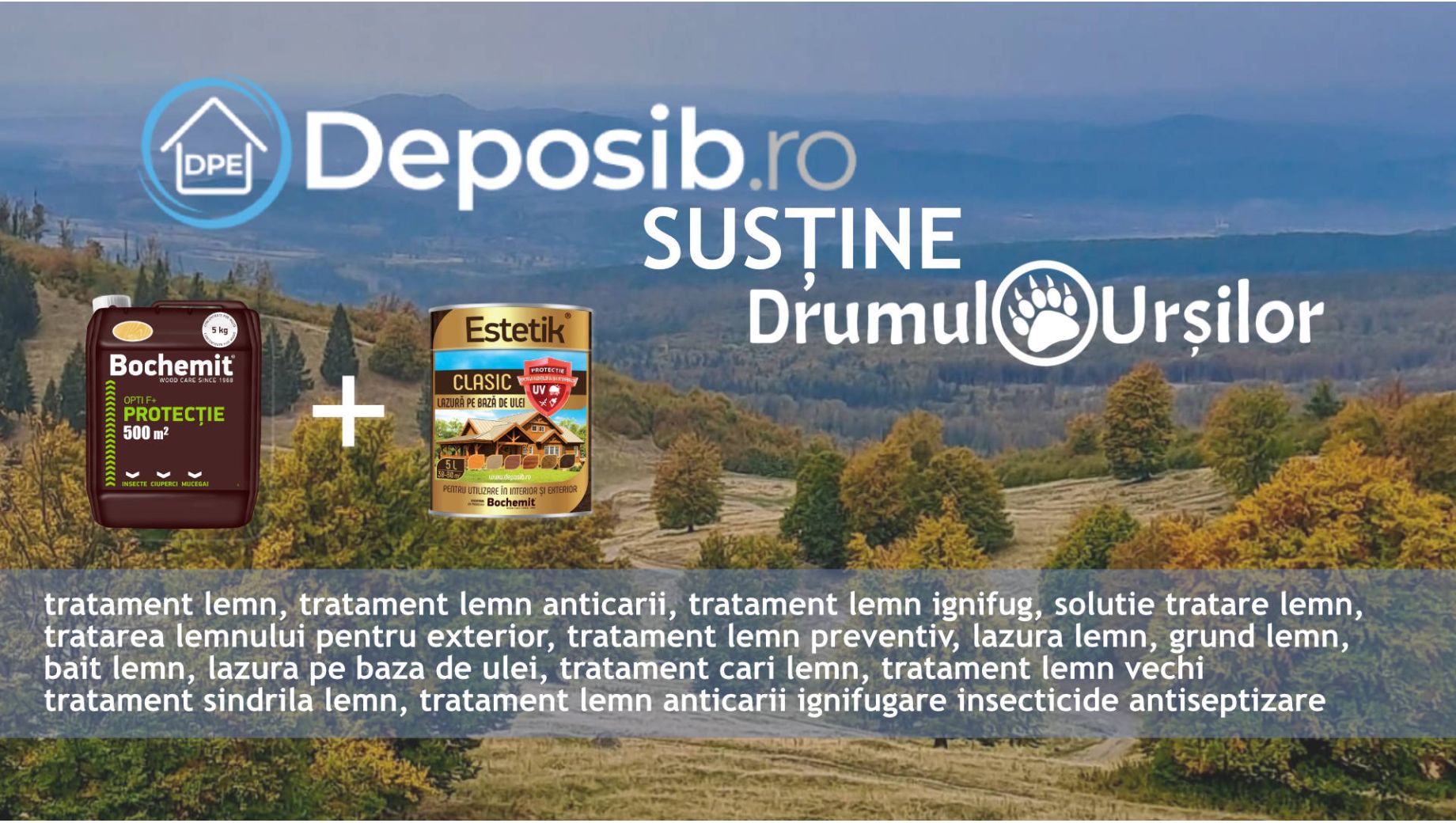 Protejarea unor borne kilometrice pe traseul "Drumul Ursilor" cu Estetik Gri si OptiF +