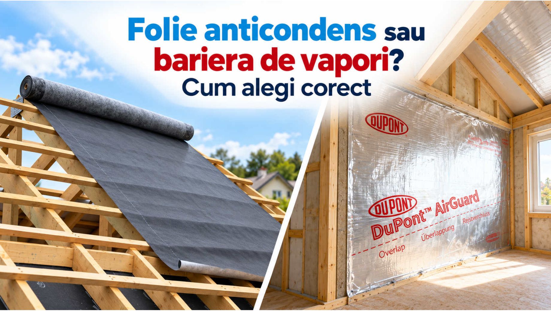 Folie anticondens sau bariera de vapori? Cum alegi corect