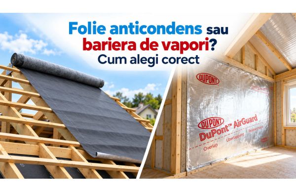 Folie anticondens sau bariera de vapori? Cum alegi corect