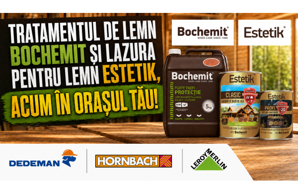 Tratamentul de lemn Bochemit si Lazura lemn Estetik acum la tine in oras!
