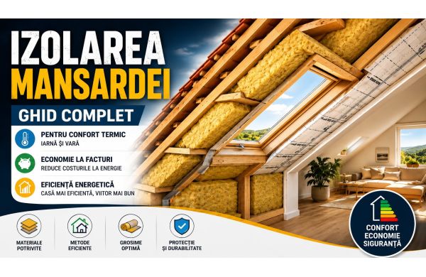 Izolarea mansardei: ghid complet pentru confort termic, economie si eficienta energetica