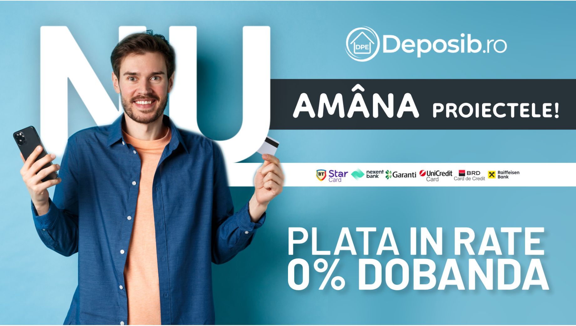 Cum poti platii in rate pe Deposib.ro cu 0% dobanda ?
