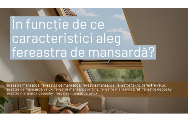 În funcție de ce caracteristici îmi aleg fereastra de mansarda? 
